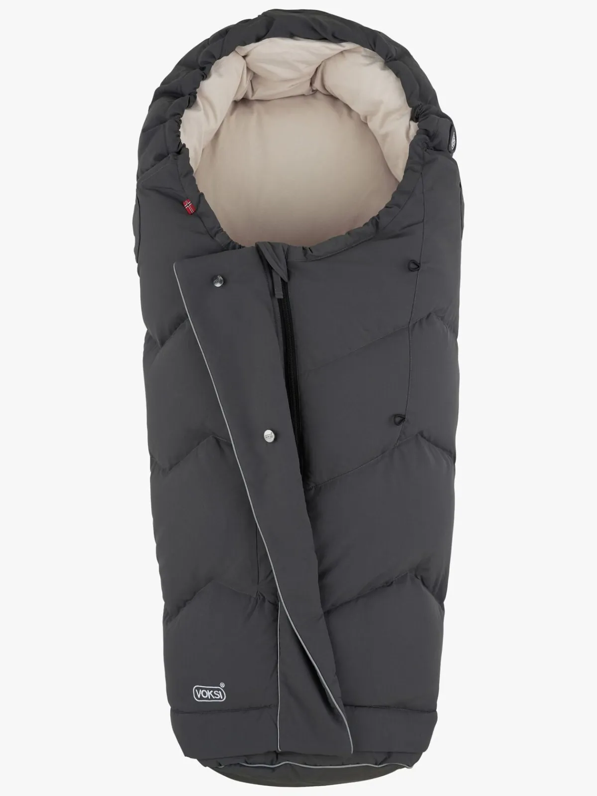 Voksi Køreposer*City Kørepose, Grey Cream Grå