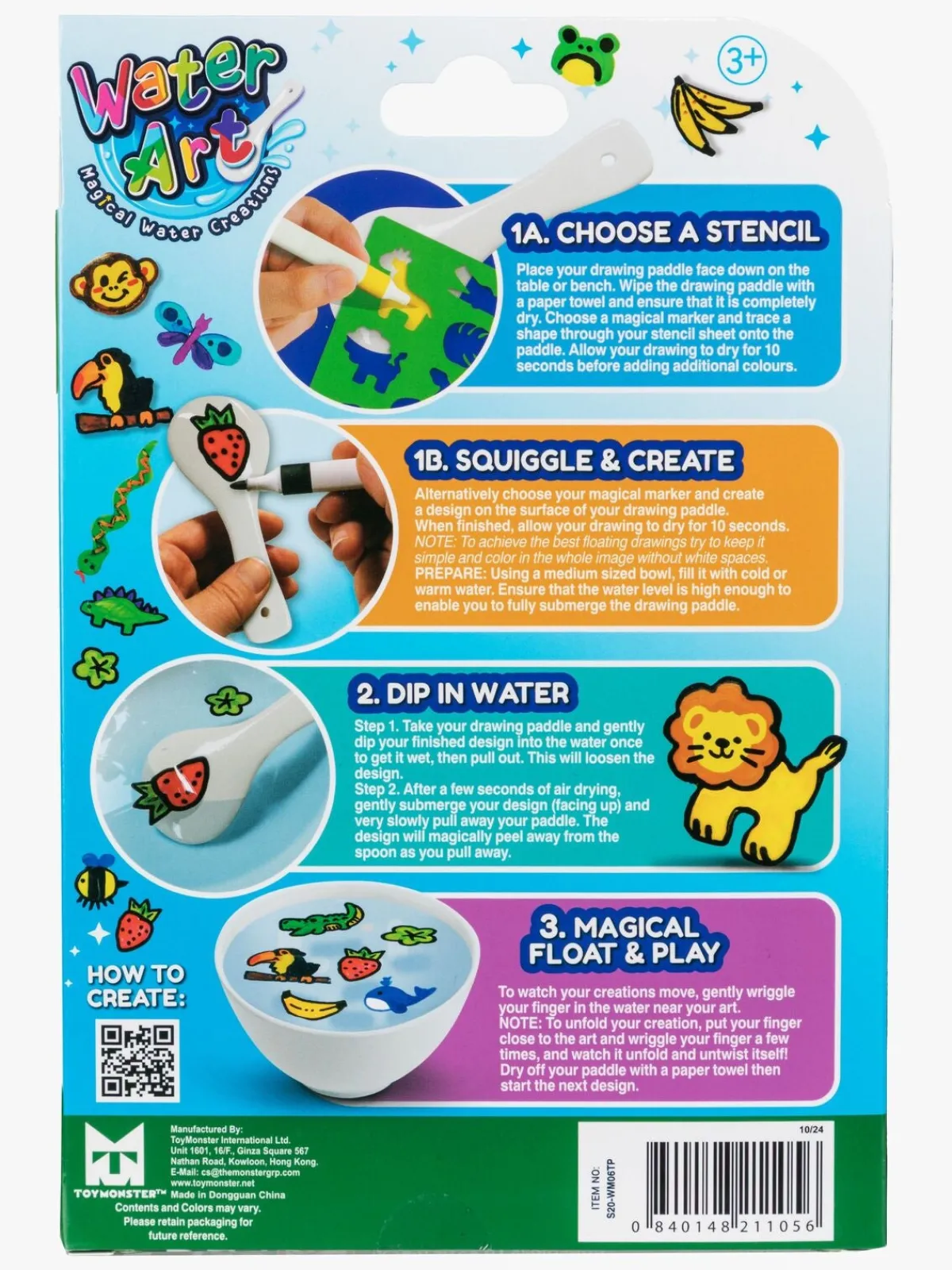 TOYMONSTER Kreativt Legetøj>Water Art Vandbaserede Tusser Safari 6 Stk.