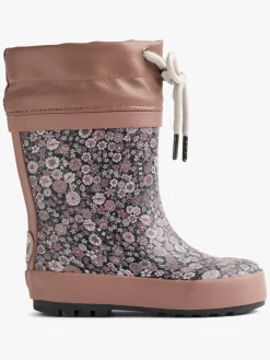 Børn Wheat Gummistøvler>Forede Gummistøvler, Black Sea Garden