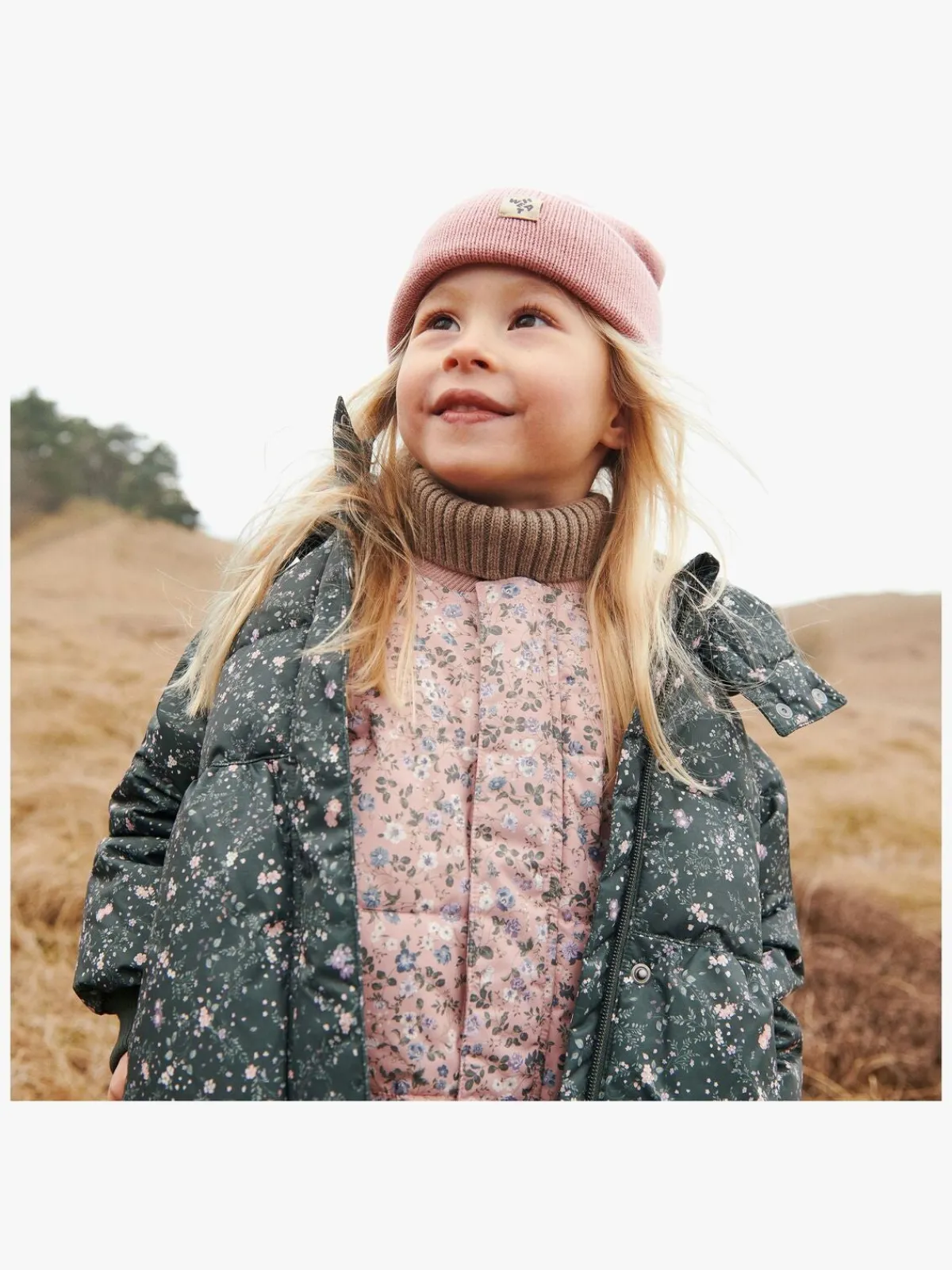 Wheat Vintertøj*Karla Dynejakke, Forest Lake Checked Flowers