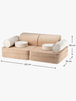 Børn Wigiwama Børnemøbler>Play Bygbar Sofa 272x156 cm, Brown Sugar