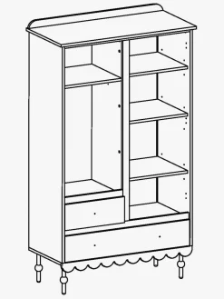 Børn WoodLuck Wood Luck Babushka Garderobeskab, Olive