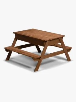 Woodlii Udeleg|Udemøbler>Picnicbord med Sandkasse + Låg, Brun