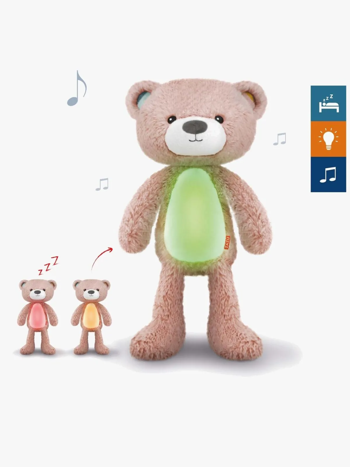 Børn ZAZU Søvntræner Brody the Bear, Lyserød